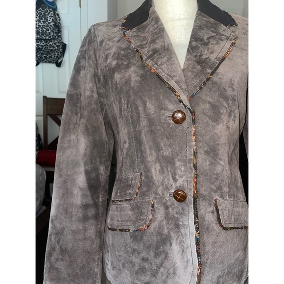 Women’s Brown Beautiful Tréo Jolie Suade Long Sleeve Jacket 🤎 - Picture 5 of 17